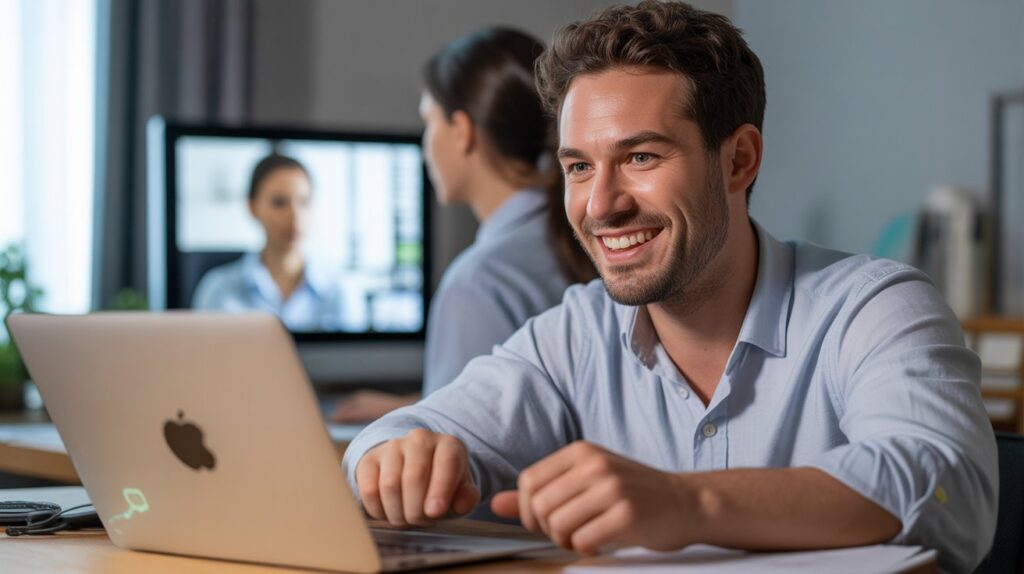 Rekrutmen Berbasis AI melalui wawancara online, HR menilai kandidat secara digital menggunakan teknologi rekrutmen modern