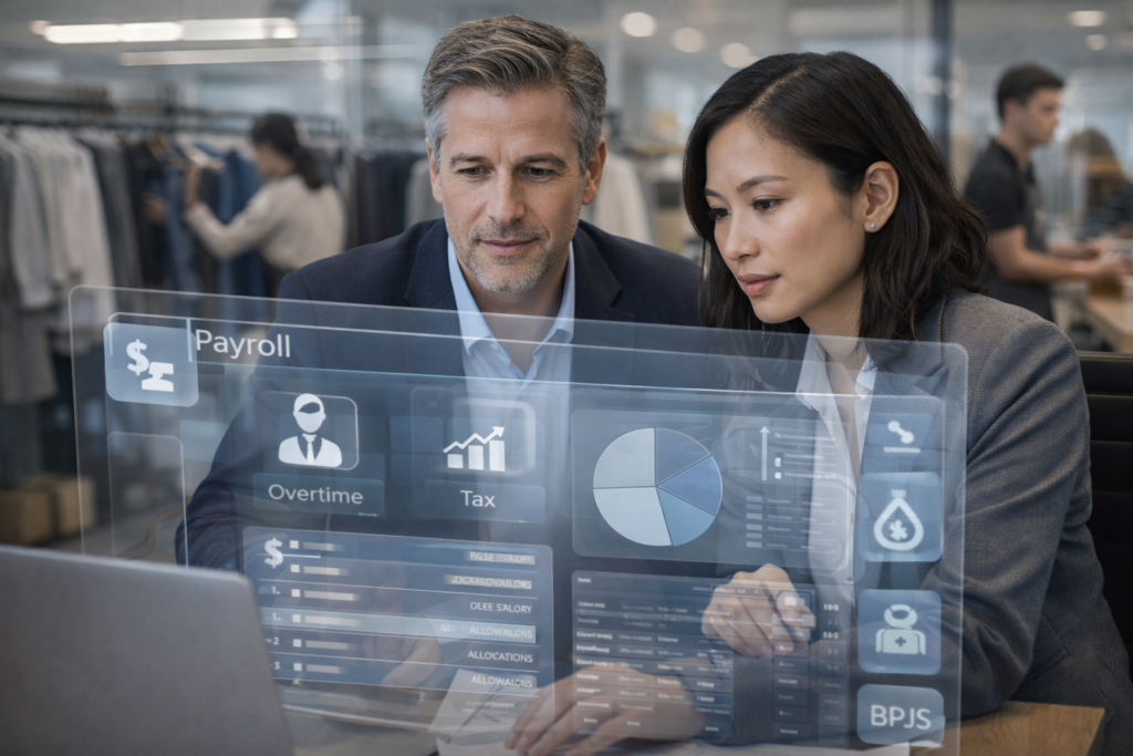 Ilustrasi transparansi payroll retail pada perusahaan ritel