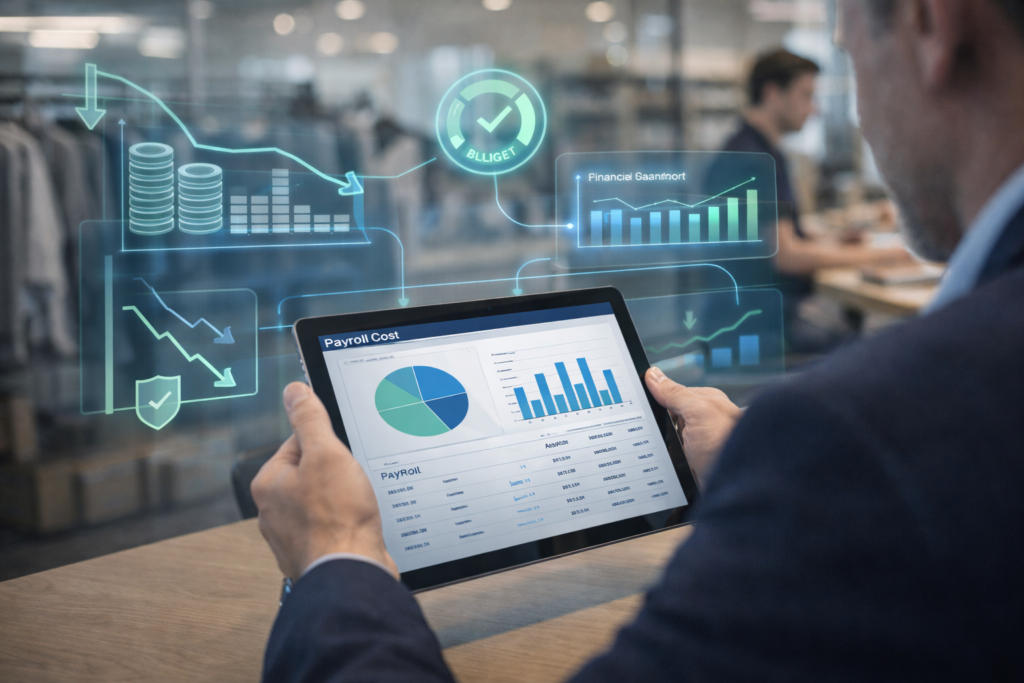 Dashboard sistem transparansi payroll retail modern